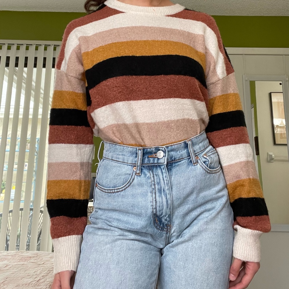 Active USA Striped Sweater